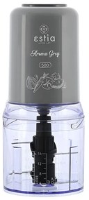 Estia 06-17446 Πολυκοπτης Aroma Grey 400w με Πλαστικο Μπολ 500ml, Γκρι