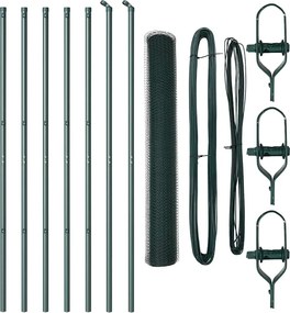 vidaXL Στύλος Περιφράξεων Πράσινο 10 x 1 m (25 mm δίκτυο)