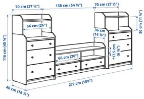 HAUGA συνδυασμός TV/αποθήκευσης 593.884.38