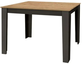 Τραπέζι Darlen 0249133 110x72x74cm Anthracite-Oak Particle Board, Melamine