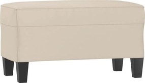 vidaXL Πάγκος Κρεμ 70 x 35 x 41 εκ. από Ύφασμα Μικροϊνών