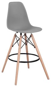 Σκαμπό Bar Rerana HM0173.10 Grey 58x56x107Υ εκ. Σετ 4τμχ Wood, Polypropylene
