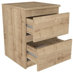 Κομοδίνο Breve Megapap χρώμα sapphire oak 39,8x41,8x55εκ.