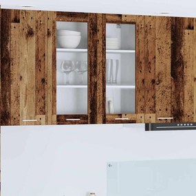 vidaXL Κρεμαστό ντουλάπι με ράφι Riga Παλιό Ξύλο 80 x 31 x 80 εκ.