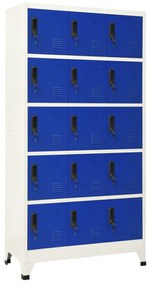 vidaXL Φοριαμός Γκρι και Μπλε 90 x 40 x 180 εκ. Ατσάλινος