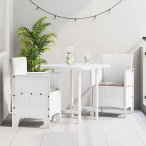 vidaXL Καρέκλα Κήπου 2 pcs Λευκό 53 x 49 x 85 εκ. PP