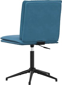 vidaXL Καρέκλα Τραπεζαρίας Μπλε Βελούδινη