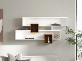 Ράφι Τοίχου Καρυδί / Λευκό FENIPA 120x22x75