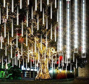 Χριστουγεννιάτικη επεκτεινόμενη LED βροχή μετεωριτών spiral 8 x 47cm λευκό ψυχρό 6399-11 8104 OEM kat