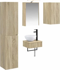 vidaXL Σετ Επίπλων Μπάνιου 5 pcs Sonoma Δρυς