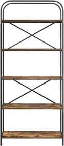 vidaXL Ράφι Βιβλίων 5 επιπέδων 80 x 30 x 183 εκ Επεξεργασμένο ξύλο