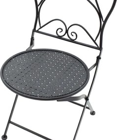 Τραπεζαρία Walen σετ 3τεμ μέταλλο μαύρο