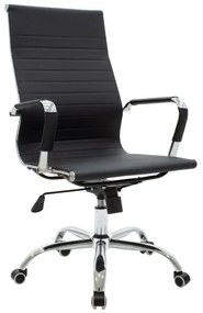 Manager office chair Valter black pu 55.5x58x108cm 55.5x58x108 εκ.