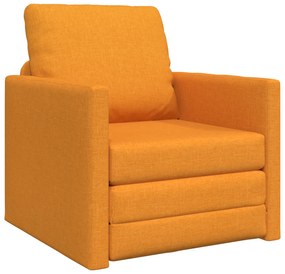vidaXL Καναπές Κρεβάτι 2 σε 1 Σκούρο Κίτρινο 74x77x81 εκ Ύφασμα