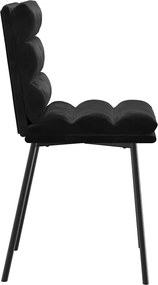 vidaXL Καρέκλες Τραπεζαρίας 2 τεμ. Μαύρες Βελούδινες