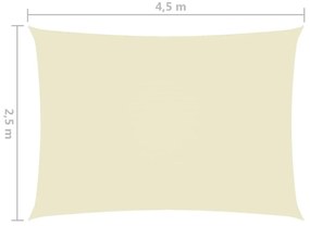 Πανί Σκίασης Ορθογώνιο Κρεμ 2,5 x 4,5 μ. από Ύφασμα Oxford - Κρεμ
