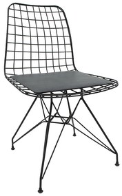 Καρέκλα Sakai pakoworld PU μαύρο-μαύρο πόδι Model: 190-000003