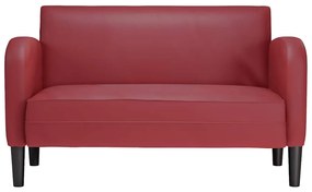 vidaXL Καναπές Loveseat Μπορντό 110 εκ. Συνθετικό δέρμα