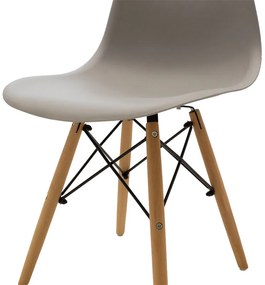 Καρέκλα Alta PP γκρι-φυσικό πόδι 46x50x82