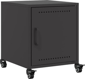 vidaXL Κομοδίνο Μαύρο 36x39x43,5 εκ. από Χάλυβα