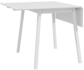HOMCOM Τραπέζι τραπεζαρίας, πτυσσόμενο τραπέζι κουζίνας, 2 αναδιπλούμενες επιφάνειες, 110 x 86 x 75 cm, Λευκό