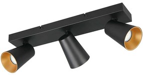 Φωτιστικό Οροφής - Σποτ Sharp 817100332 46x8,5x16cm 3xGU10 10W Black Trio Lighting