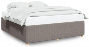 vidaXL Σκελετός Κρεβατιού Χωρίς Στρώμα Taupe 200x200 εκ.Υφασμάτινο