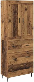 vidaXL Highboard 2 pcs Παλιό ξύλο 69,5 x 34 x 180 εκ.