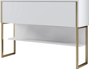 Συρταριέρα Χρυσό / Λευκό FOCECRO 120x30x80