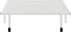 vidaXL Πλαίσιο κρεβατιού χωρίς στρώμα Πτυσσόμενο λευκό Ατσάλι