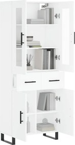 vidaXL Ντουλάπι Λευκό 69,5x34x180 εκ. από Επεξεργασμένο Ξύλο