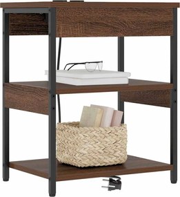 vidaXL Κομοδίνο 2 pcs Καφέ δρυς 41 x 31 x 51 εκ. Επεξεργασμένο ξύλο