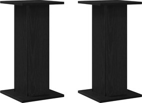 vidaXL Βάση φυτών 2 pcs Μαύρη Οξυά 30 x 30 x 60 cm Επεξεργασμένο ξύλο