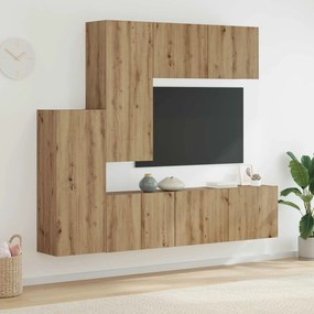 vidaXL Μονάδα Τοίχου Τηλεόρασης 5 pcs Artisan Oak Επεξεργασμένο ξύλο