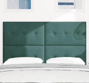 vidaXL Κεφαλάρι Σκούρο Πράσινο 144 cm Βελούδο