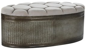 Σκαμπό DKD Home Decor   Μπεζ Μέταλλο πολυεστέρας Σκούρο καφέ (121 x 44 x 47,5 cm)