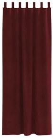 vidaXL Κουρτίνες με κουρτίνες 2 pcs Μπορντό 140 x 245 cm Βελούδο