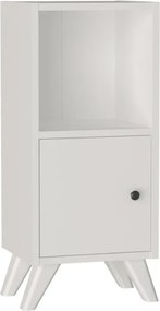 Κομοδίνο Vira Megapap χρώμα λευκό 34x30x78εκ.