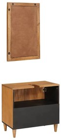 vidaXL Σετ Επίπλων Μπάνιου Επιτοίχιο 2 pcs Καφέ 62 x 33 x 58 εκ.