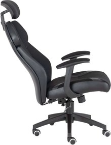 BF8300 Πολυθρόνα Γραφείου Διευθυντή, Microfiber Μαύρο PU Μαύρο   1τμχ