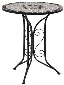 vidaXL Τραπέζι Bistro «Μωσαϊκό» Γκρι 60 εκ. Κεραμικό
