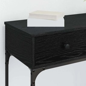 vidaXL Τραπέζι κονσόλας Μαύρη δρυς 75 x 34,5 x 75 εκ