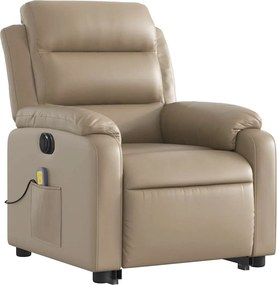 vidaXL Πολυθρόνα Μασάζ Ηλεκ.Ανακλινόμενη με Ανύψωση Συνθ. Δέρμα