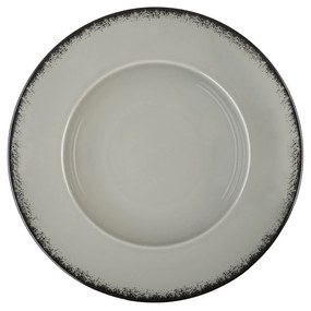 Πιάτο Ριζότου Πορσελάνινο Pearl Grey 24cm - Estia