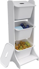 ΕΠΙΠΛΟ ΑΠΟΘΗΚΕΥΣΗΣ FRED HM18208.01 ΛΕΥΚΗ ΜΕΛΑΜΙΝΗ 44x35x107Υεκ.