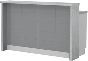 Πάγκος νησίδας Hudson-Μήκος: 160 εκ.-Γκρι-Chromix Silver