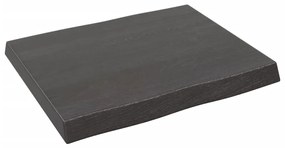 Επιφ Τραπεζιού Αν Καφέ 60x50x(2-6)εκ. Ακατέργ. Μασίφ Ξύλο Δρυός - Καφέ