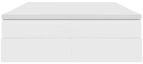 vidaXL Κρεβάτι με αποθηκευτικό χώρο και στρώμα Λευκό 140 x 190 cm