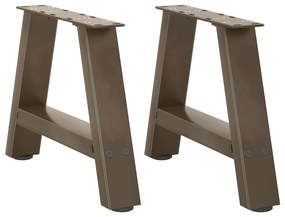 vidaXL Πόδια Τραπεζιού Σαλονιού Σχήματος Α 2 τεμ. 40x(30-31) εκ. Ατσάλι