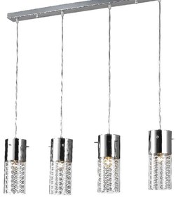 Φωτιστικό Οροφής Crystal DLA6834 Clear Metal, Glass